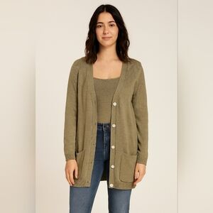 Vintage John Patrick for geoda design green open knit cardigan set beachy Large